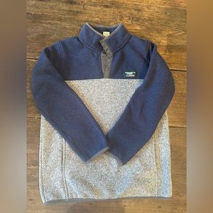 LL Bean Sweater Fleece-color block, L